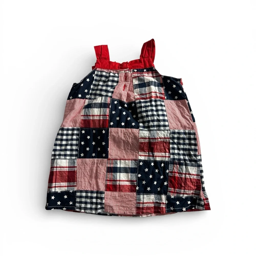 Red and Blue Patchwork Girls Dress Gymboree Size 12-18 months
